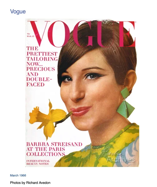 Стрейзанд Аведон Vogue Обкладинка журнала Vogue з портретом Барбри Стрейзанд